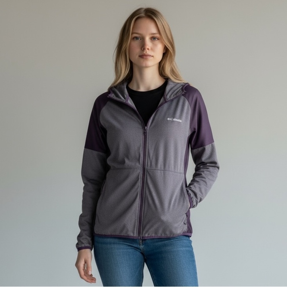 Columbia Women’s Hooded Performance Jacket – Plum Purple – Size L